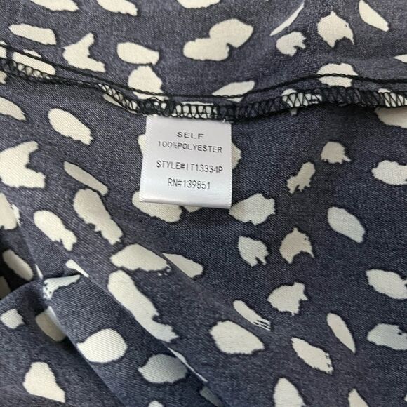 🟢ODDY Women’s Cold Shoulder Black & White Polka Dot Short Sleeve Blouse  2XL - Picture 6 of 8